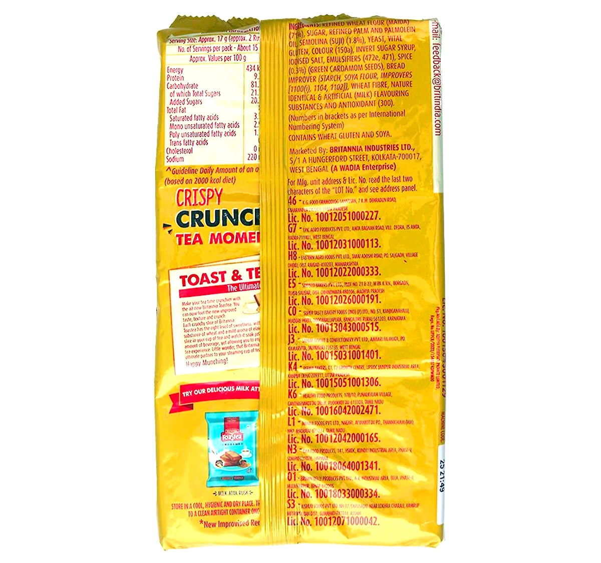Britannia Toastea Elaichi Bake Rusk 250g
