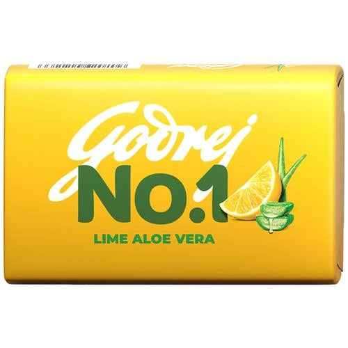 Godrej No.1 Lime & Aloe Vera Bathing Soap, 100 g (Pack of 5)