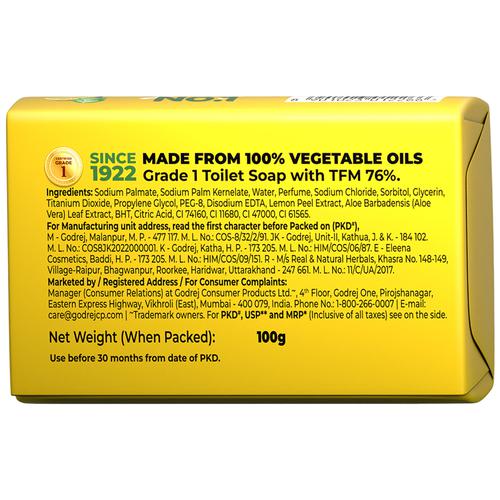 Godrej No.1 Lime & Aloe Vera Bathing Soap, 100 g (Pack of 5)