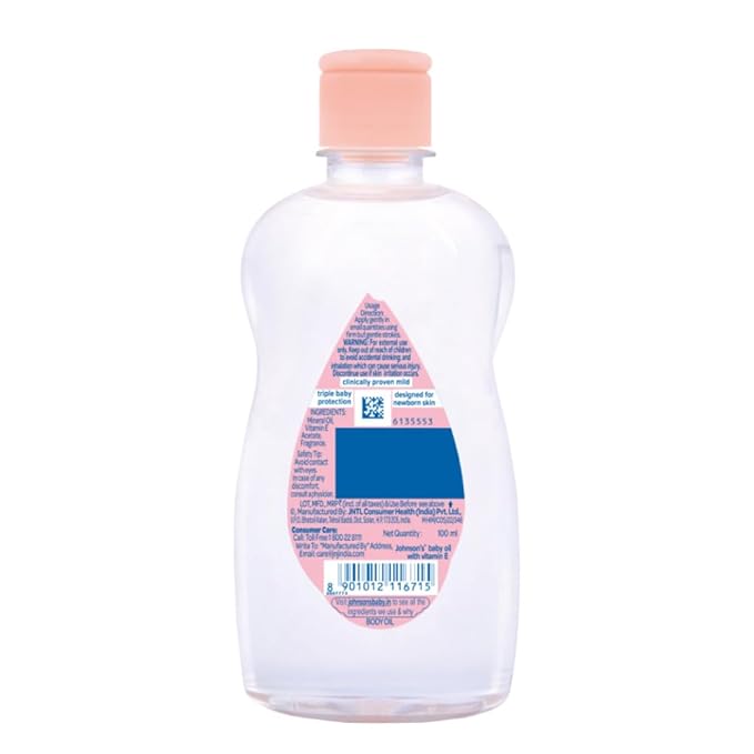 Johnson's Baby Oil with Vitamin E, 100ml