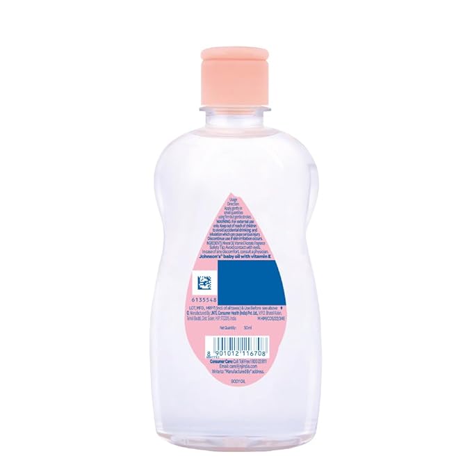 Johnson & Johnson Baby Oil With Vitamin E, 50Ml