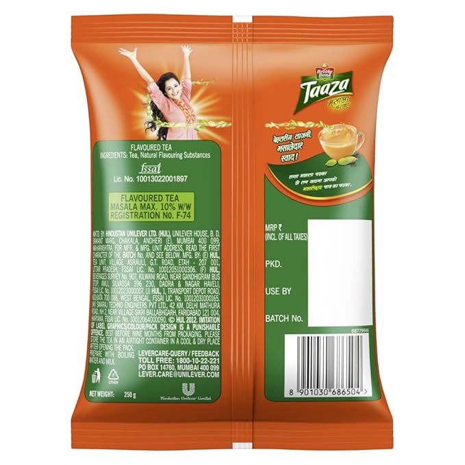 Brooke Bond Taaza Tea, 250 g Pouch