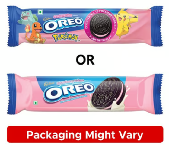 Cadbury Oreo Strawberry Flavour Sandwich Cream Biscuits