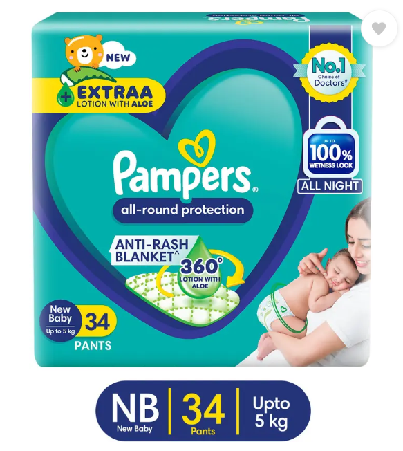 Pampers Diaper Pants - New Born (34 Pieces)