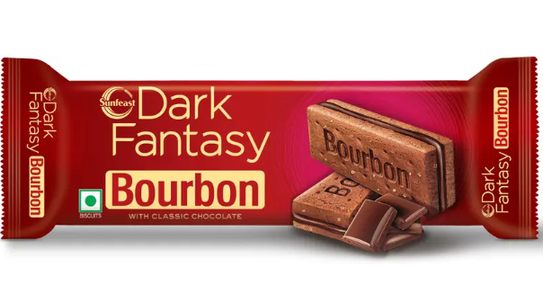 Sunfeast Dark Fantasy Bourbon, Classic Biscuit Made With Real Chocolate Cream Filled Biscuit (139.5 g)