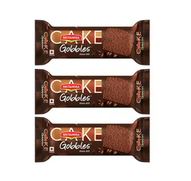 Britannia Gobbles Choco Chill Slice Cake - 55g Pack of 3