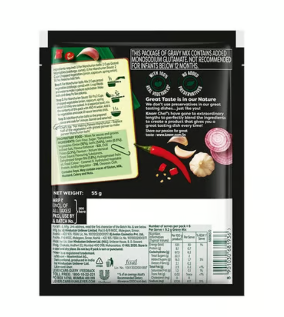 Knorr Manchurian Gravy Mix 55g