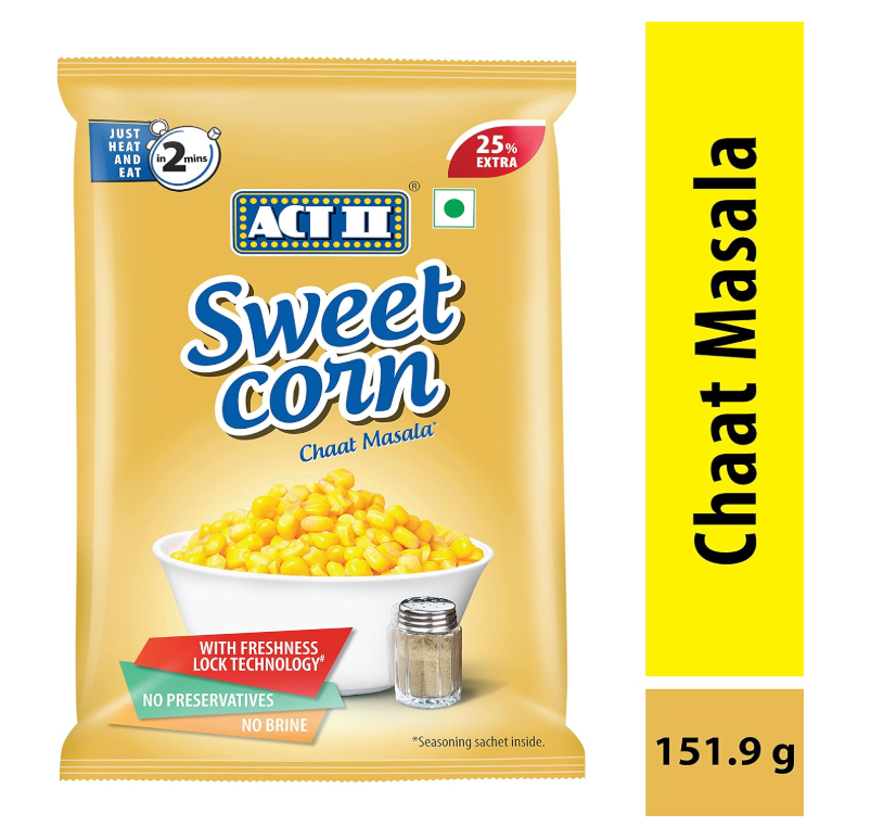 Act II Sweet Corn - Chaat Masala - 151.9g