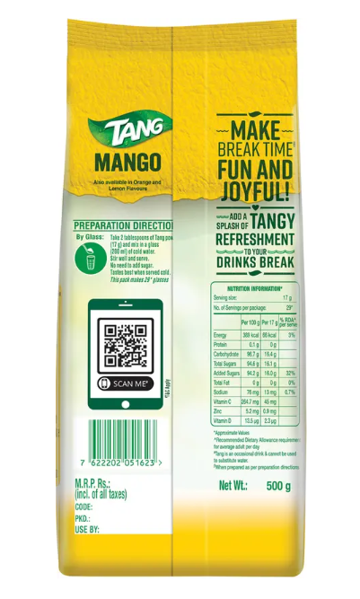 TANG Mango Instant Drink Mix (500 g)