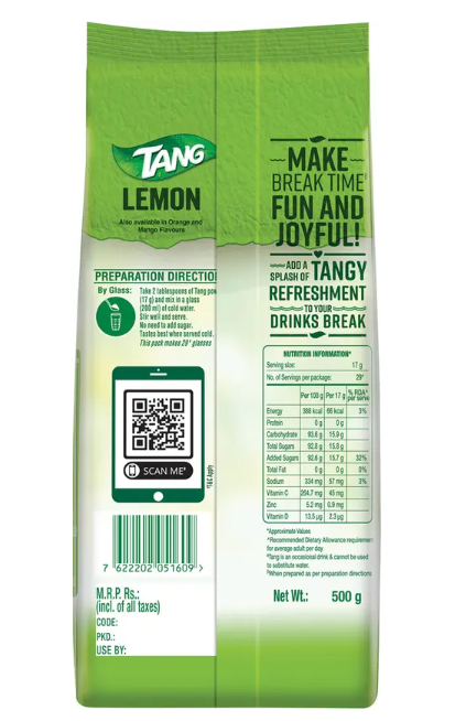 TANG Lemon Instant Drink Mix (500 g)