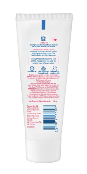 Johnson's Baby Cream, 30g