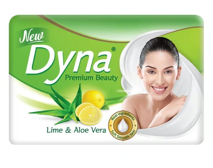 Dyna Lime and Aloe Vera Bathing Soap, 3+1 x 125 g