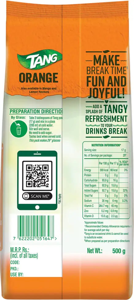 TANG Orange Instant Drink Mix (500 g)