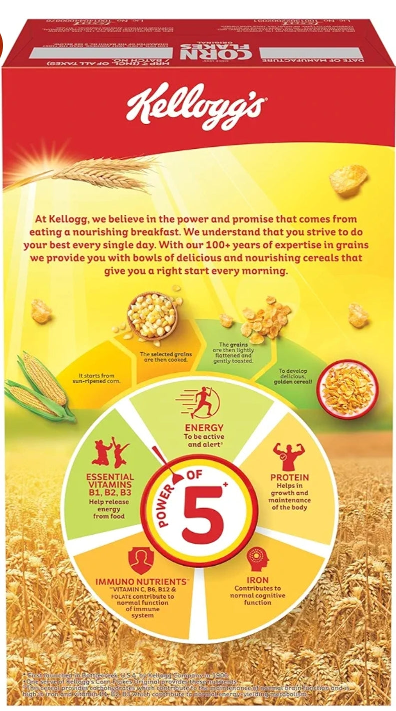 Kellogg's Corn Flakes Original 475g | Power of 5: Energy