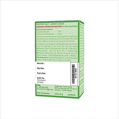 Eno Fruit Salt - Lemon, 30 g (Pack of 6)