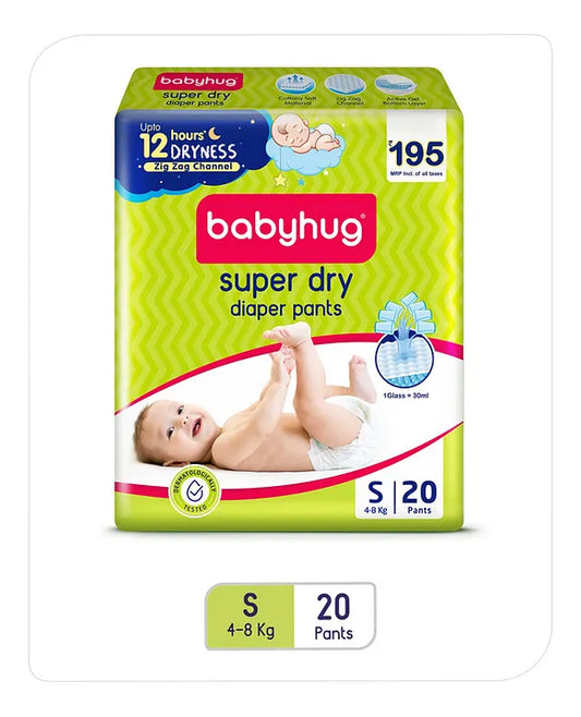 Babyhug Super Dry Pant Style Diaper Small (S) Size - 20 Pieces