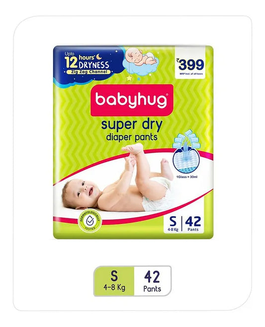 Babyhug Super Dry Pant Style Diaper Small (S) Size - 42 Pieces