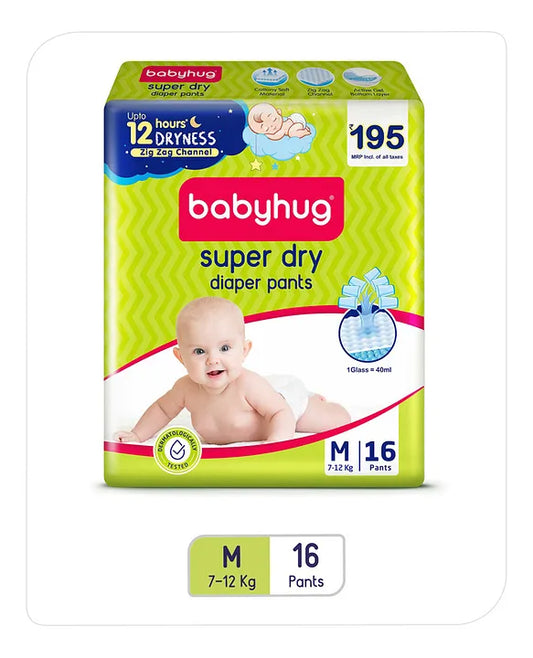 Babyhug Super Dry Pant Style Diaper Medium - 16 Pieces