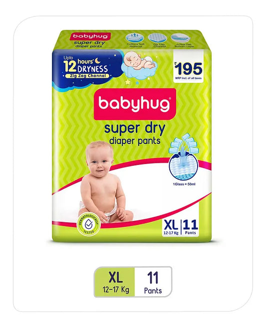 Babyhug Super Dry Pant Style Diaper Extra Large (XL) Size -11 Piece
