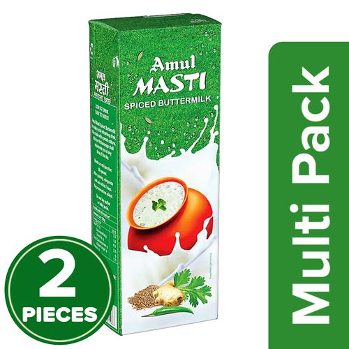 Amul Masti Buttermilk - Spice, 2 x 200 ml Multipack