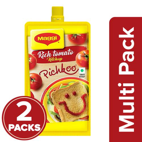 MAGGI Pichkoo - Rich Tomato Ketchup, Tangy Flavour, 2 x 75 g Multipack
