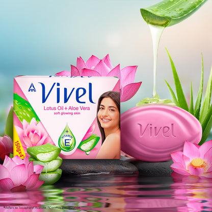 VIVEL LOTUS OIL & ALOE VERA SOAP BUY 4 GET 1 FREE 100G