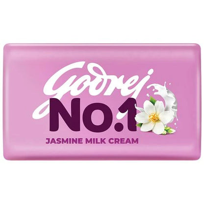 Godrej No.1 Jasmine & Milk Cream Bathing Soap, 100 g (Pack of 5)