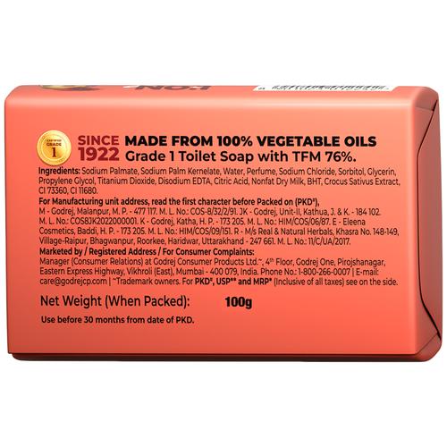 Godrej No.1 Kesar & Milk Cream Bathing Soap, 100 g (Pack of 5)
