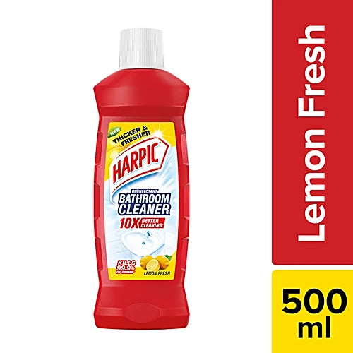 Harpic Disinfectant Bathroom Cleaner Liquid - Lemon Fresh, 500 ml