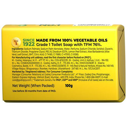 Godrej No.1 Lime & Aloe Vera Bathing Soap, 100 g (Pack of 5)