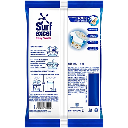 Surf Excel Easy Wash Detergent Powder, 1 kg