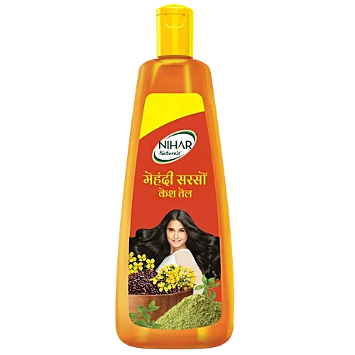 Nihar Naturals Mehendi Sarson Hair Oil, 400 ml