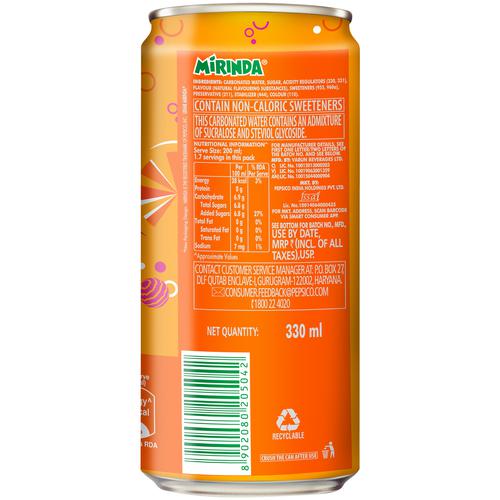 Mirinda Soft Drink Can, 330 ml