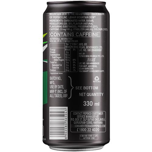 Mountain Dew Soft Drink, 330 ml