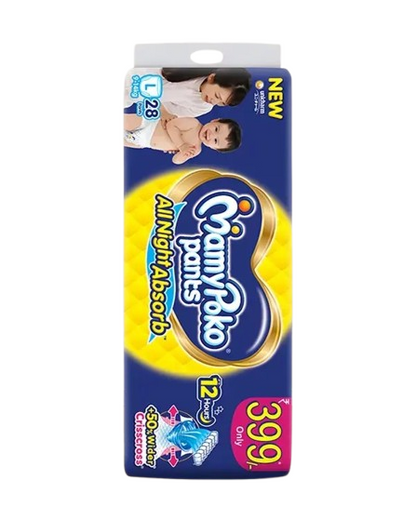 MamyPoko Pants Extra Absorb Diaper (L, 9-14 kg, 28 pieces)