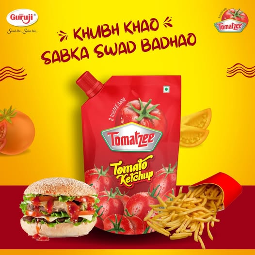 Guruji Tomatzee Tomato Ketchup 800 G Pouch