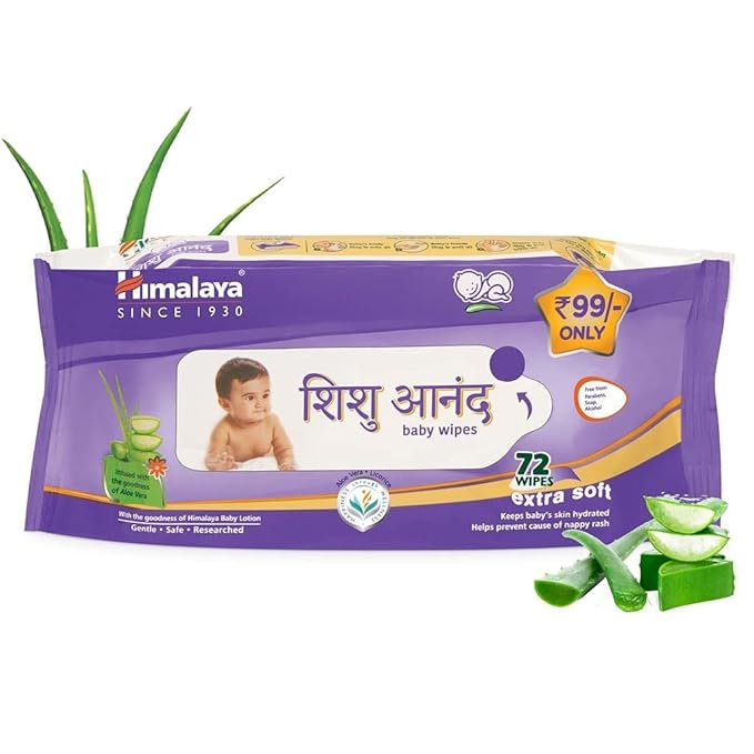 Himalaya Shishu Anand Baby Wipes Extra Soft-72s