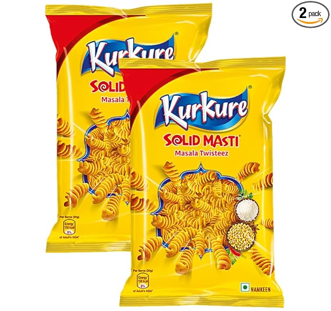 Kurkure Snacks, Solid Masti (Pack of 2)