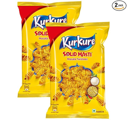 Kurkure Snacks, Solid Masti (Pack of 2)