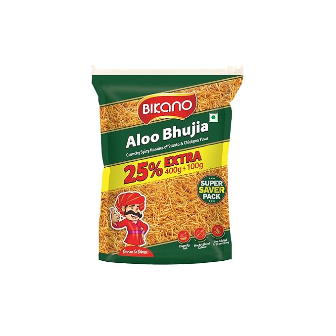 Bikano Aloo Bhujia | Crunchy Texture | 400g pack+25% Extra