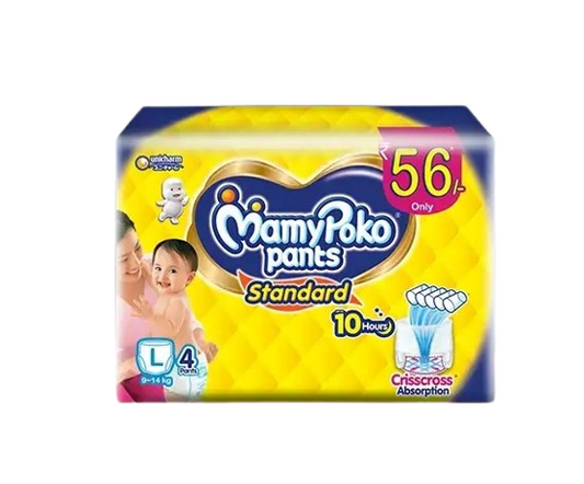 MamyPoko Pants Extra Absorb Diaper (L, 9-14 kg, 4 pieces)