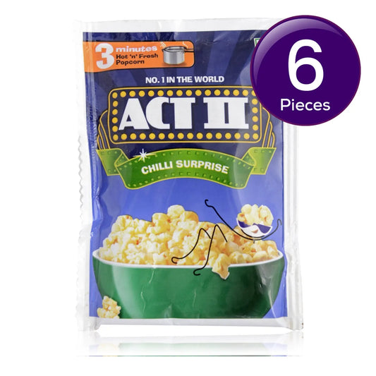 ACT II Chilli Surprise Popcorn 35 g Pack of 6