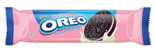 Cadbury Oreo Strawberry Flavour Sandwich Cream Biscuits