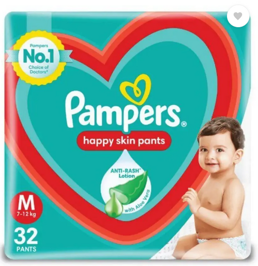 Pampers Baby Diaper pants Medium 32 - M  (32 Pieces)