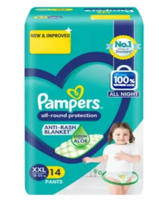 Pampers PANTS ALL ROUND PROTECTION DIAPERS XXL - (14 Pieces)