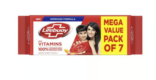 Lifebuoy Total 10 Germ Protection Bathing Soap - Pack of 7*125g