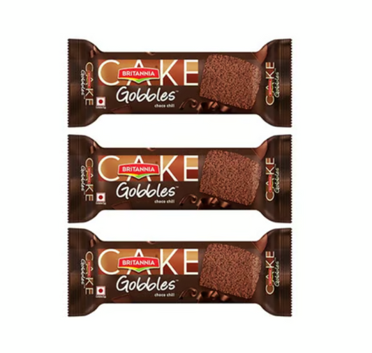 Britannia Gobbles Choco Chill Slice Cake - 55g Pack of 3