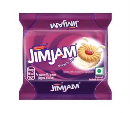 Britannia Treat Jim Jam Sandwich Cream Biscuits 138g