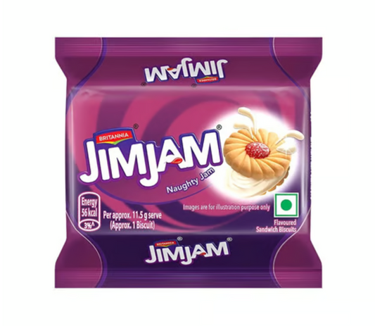 Britannia Treat Jim Jam Sandwich Cream Biscuits 138g