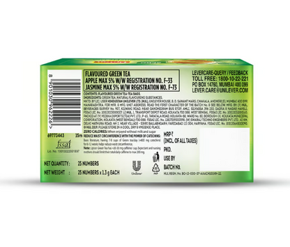 Lipton Clear & Light Green Tea Bags 25 pcs